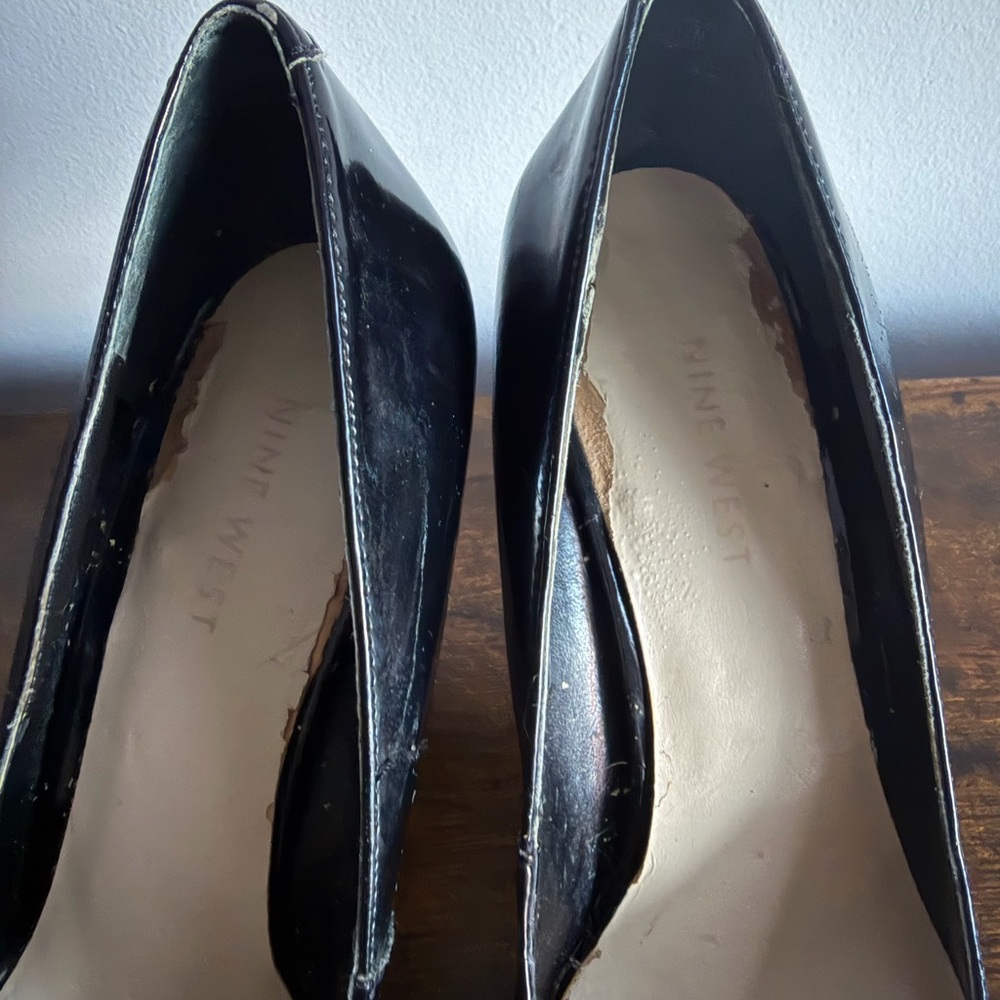 Nine West Black Patent Leather Heels – Women’s Size 6.5 - Picture 6 of 9